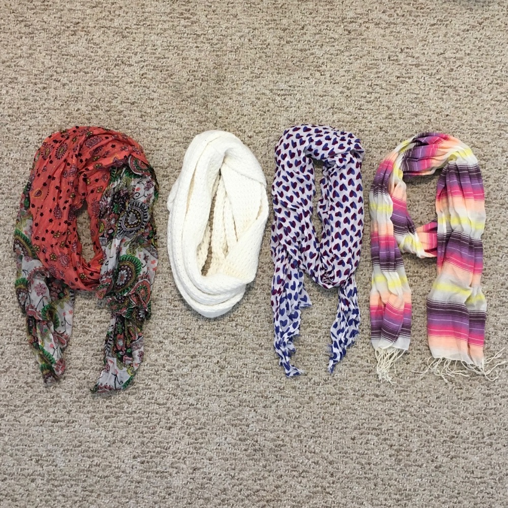 Bundle of 4 Colorful Scarves